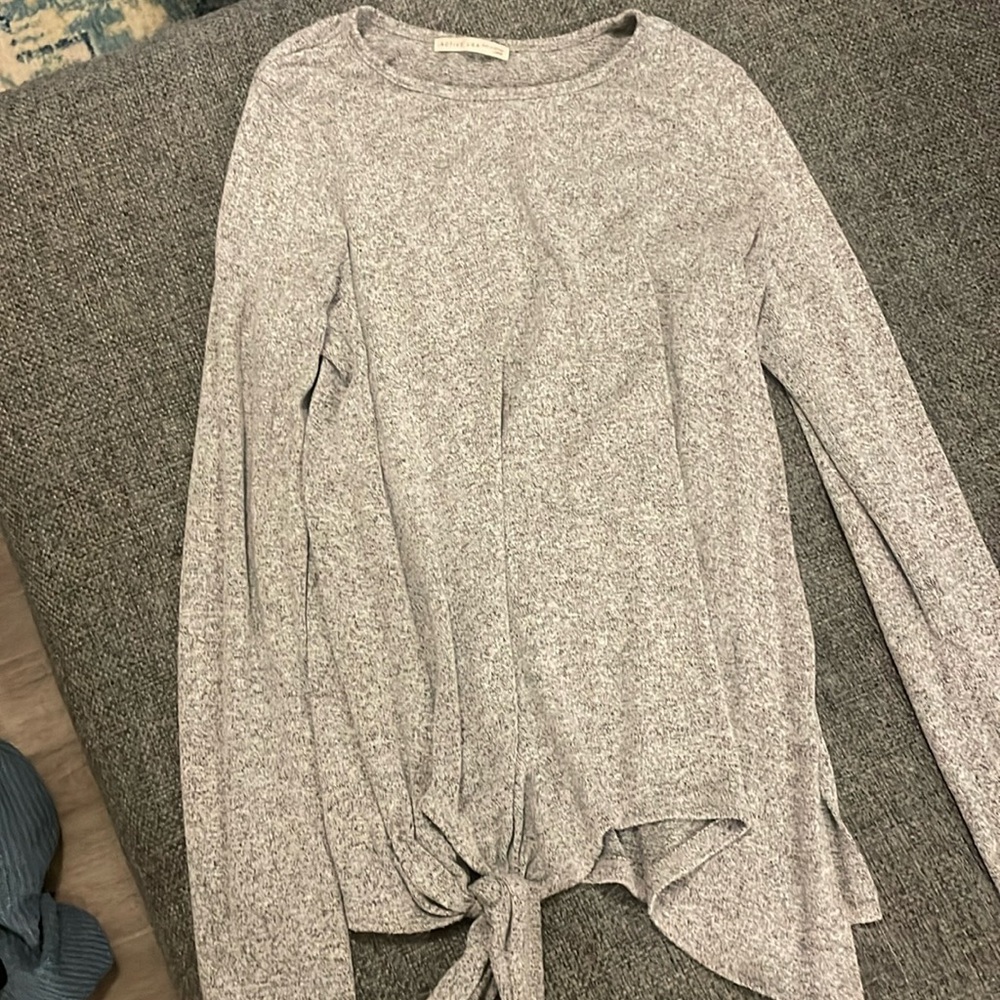 soft gray long sleeve